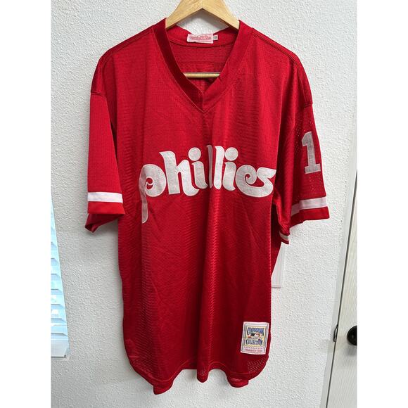 Dave Hollins Philadelphia Phillies #15 Jersey Mitchell & Ness Cooperstown Sz 56 - Picture 1 of 7